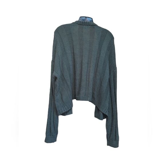 🛍️Wild Fable Green Slouchy Cropped Sweater Size Large - Picture 2 of 3